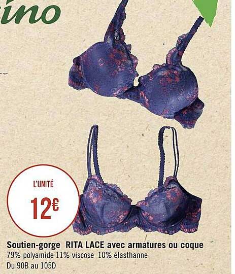 soutien-gorge rita lace avec armatures ou coque
