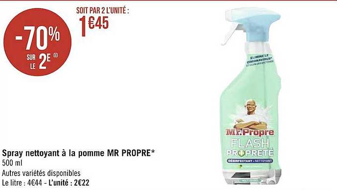 spray nettoyant à la pomme mr propre