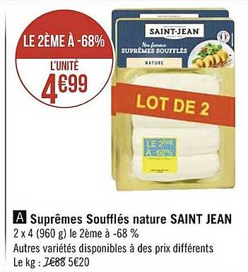 suprêmes soufflés nature saint jean