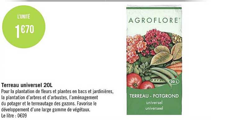 Terreau Universel 20l Agroflore
