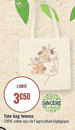 tote bag femme sincère