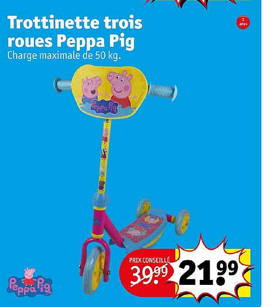 trottinette trois roues peppa pig