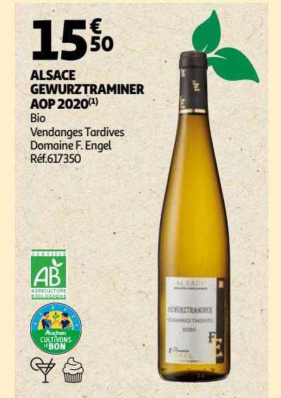 alsace gewurztraminer aop 2020 bio vendanges tardives domaine f. engel