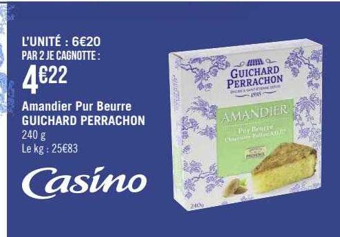 amandier pur beurre guichard perrachon