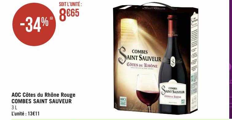 aoc côtes du rhône rouge combes saint saveur