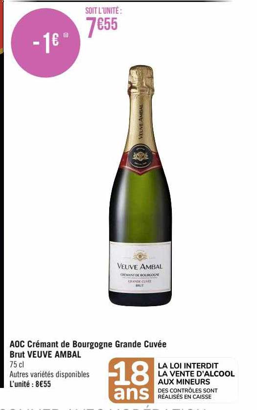 aoc crémant de bourgogne grande cuvée brut veuve ambal