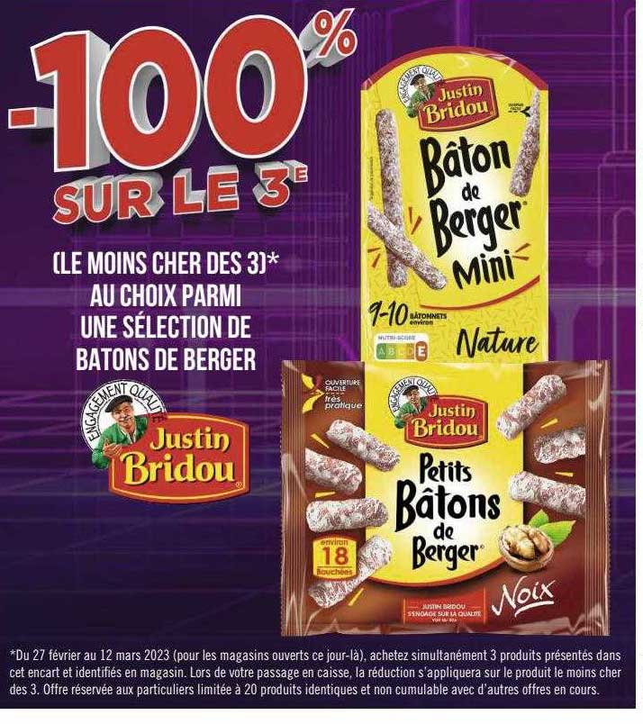 bâtons de berger justin bridou