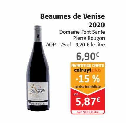 beaumes de venise 2020 domaine font sante