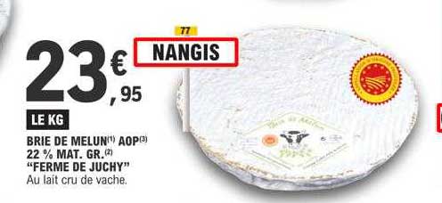 brie de melun aop 22% mat. gr. "ferme de juchy"