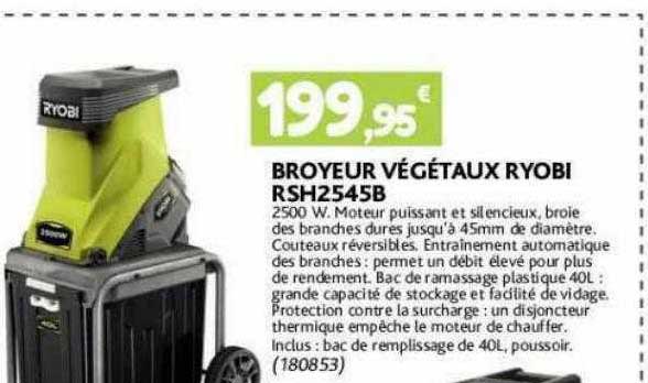 broyeur végétaux roybi rsh2545b