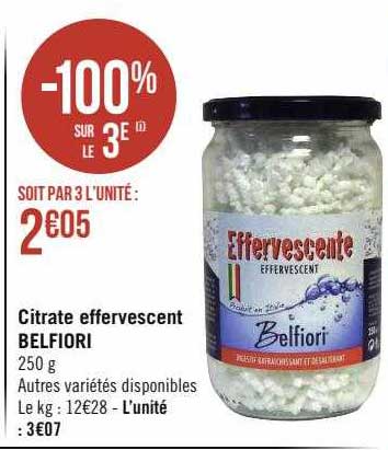 citrate efferveschent belfiori