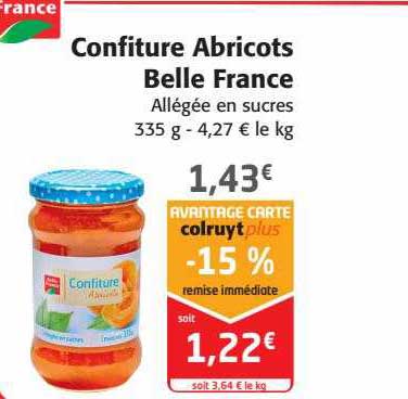 Confiture Abricots Belle France
