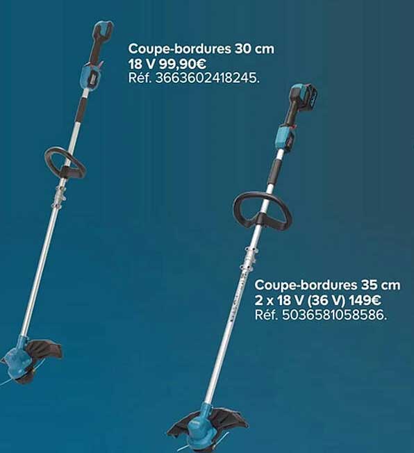 coupe-bordures 30 cm 18v, coupe-bordures 35 cm 2 x 18v (36v)
