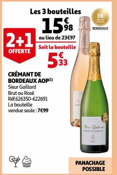crémant de bordeaux aop sieur gaillard