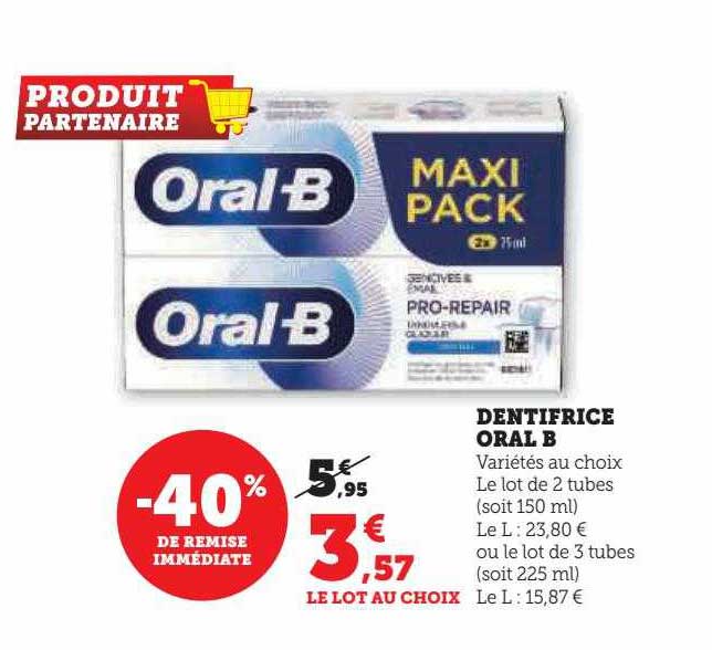 dentifrice oral b