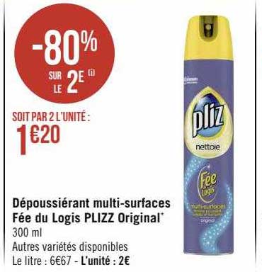 dépoussiérant multi-surfaces fée du logis plizz original