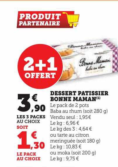 dessert pâtissier bonne maman