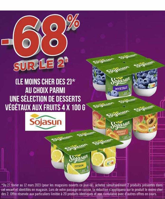 Desserts Végétaux Aux Fruits Sojasun