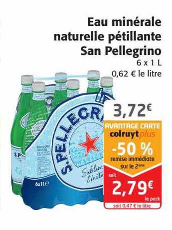 eau minérale naturelle pétillante san pellegrino