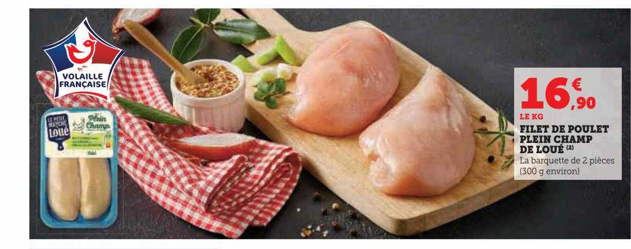 filet de poulet plein champ de loué