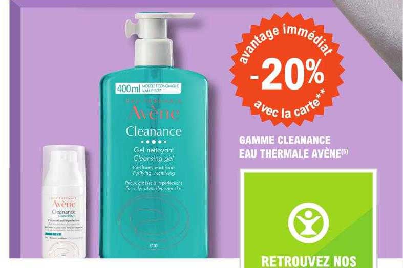 gamme cleanance eau thermale avène