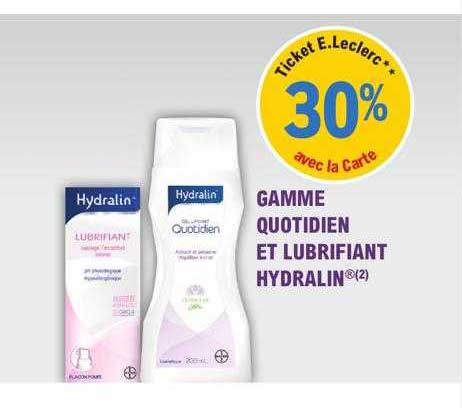 gamme quotidien et lubrifiant hydralin