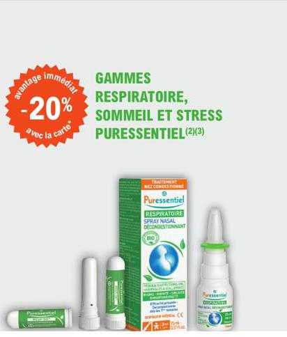 gammes respiratoire, sommeil et stress puressentiel