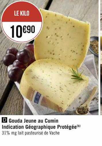 gouda jeune au cumin indication géographique protégée