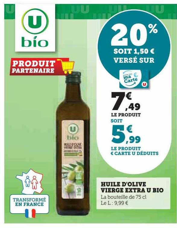 Huile D'olive Vierge Extra U Bio