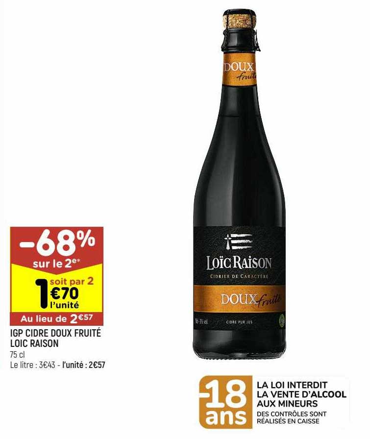 igp cidre doux fruité loïc raison