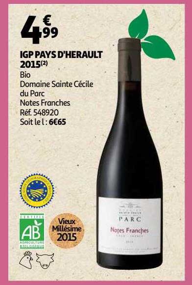 igp pays d'herault 2015