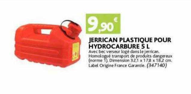 jerrican plastique pour hydrocarbure 5 l