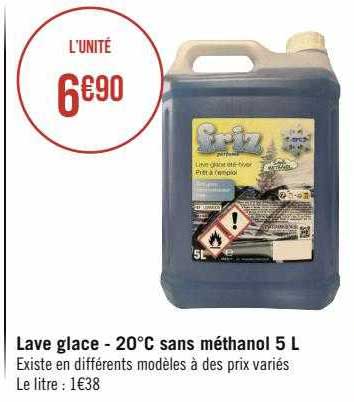 lave glace -20°c sans méthanol 5 l
