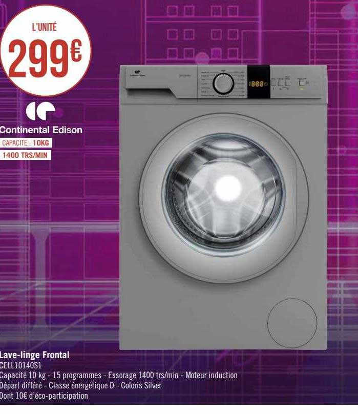 lave-linge frontal continental edison