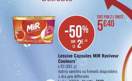 lessive capsules mir raviveur couleurs