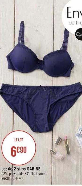 lot de 2 slips sabine