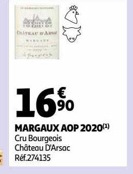 margaux aop 2020 cru bourgeois château d'arsac