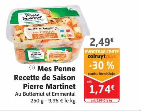 mes pennes recette de saison pierre martinet
