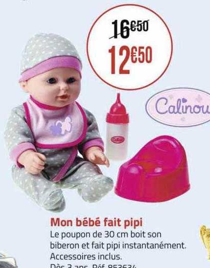 mon bébé fait pipi calinou