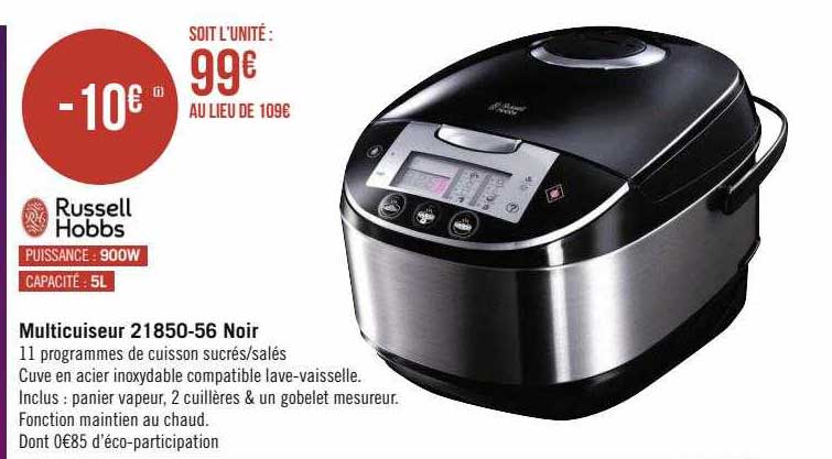 multicuiseur 21850-56 noir russell hobbs