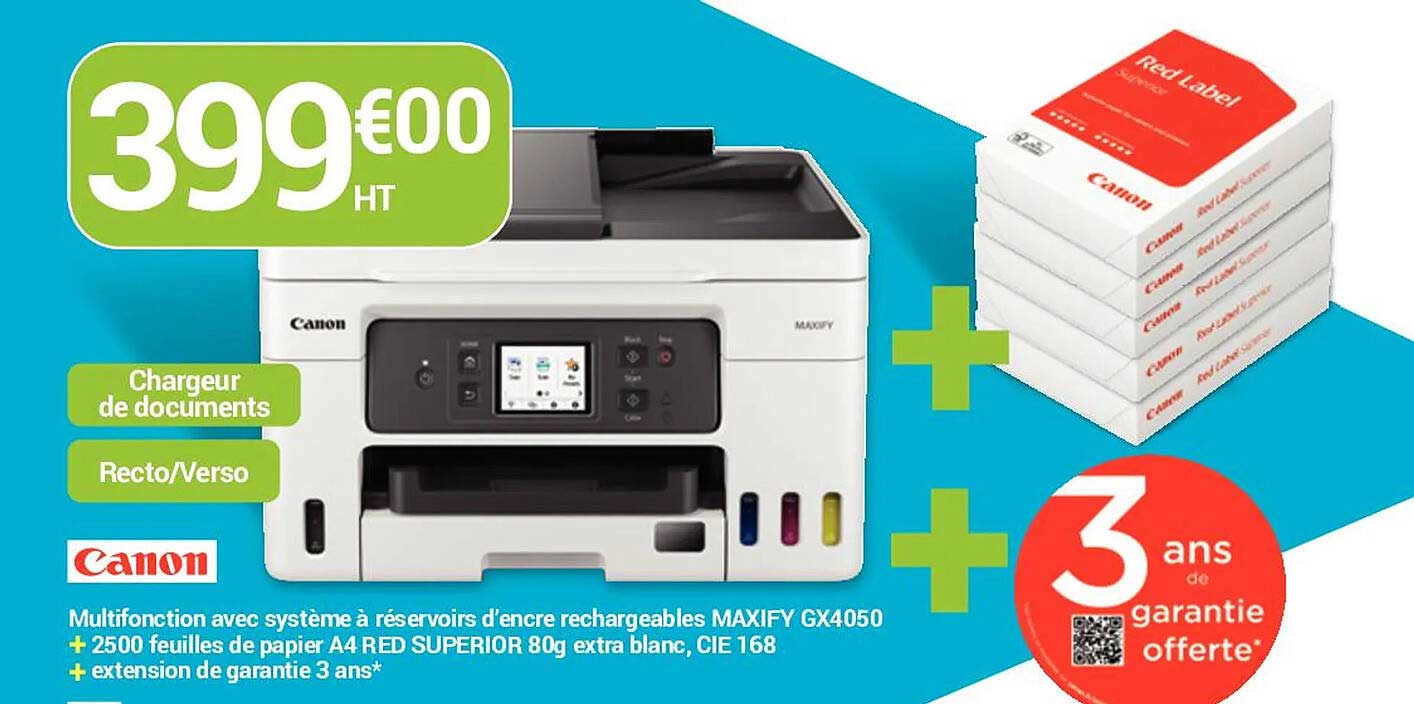 multifonction avec système à réservoirs d'encre rechargeables maxify gx4050 canon
