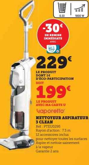 nettoyeur aspirateur 3 clean vaporetto