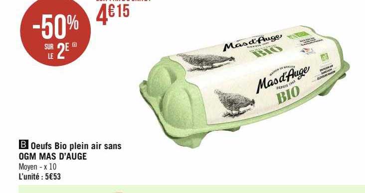 oeufs bio plein air sans ogm mas d'auge
