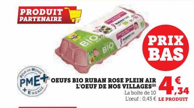 œufs Bio Ruban Rose Plein Air L'œuf De Nos Villages