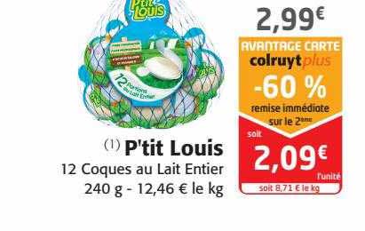p'tit louis coque au lait entier