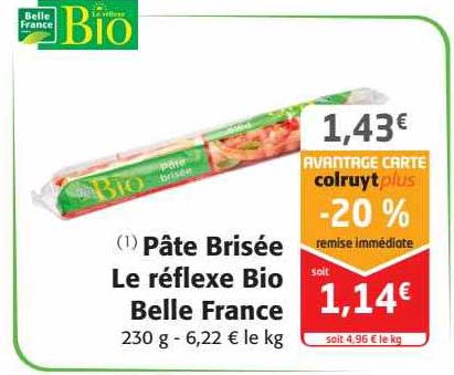 pâte brisée le réflexe bio belle france