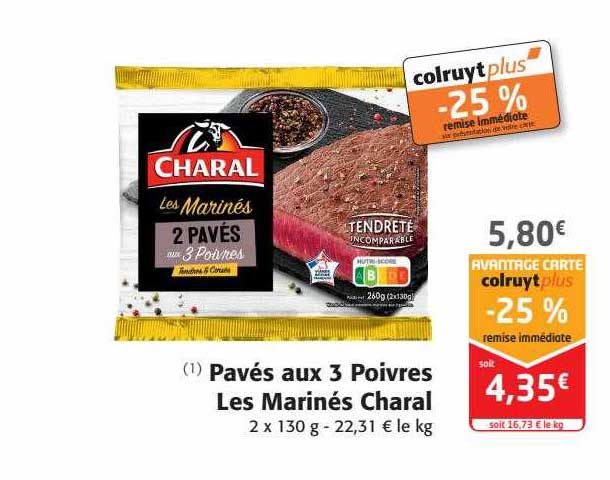 Pavés Aux 3 Poivres Les Marinés Charal