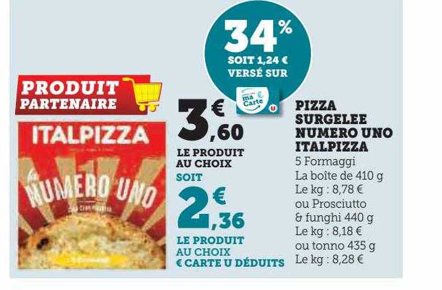 pizza surgelée numéro uno italpizza