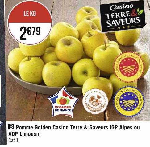 pomme golden casino terre & saveurs igp alpes ou aop limousin