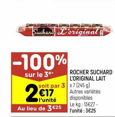 Rocher Suchard L'original Lait